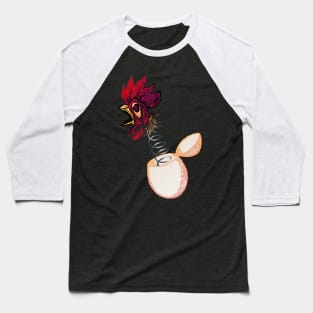 Rooster Chicken Head Jack in a Box Egg Spring Baseball T-Shirt